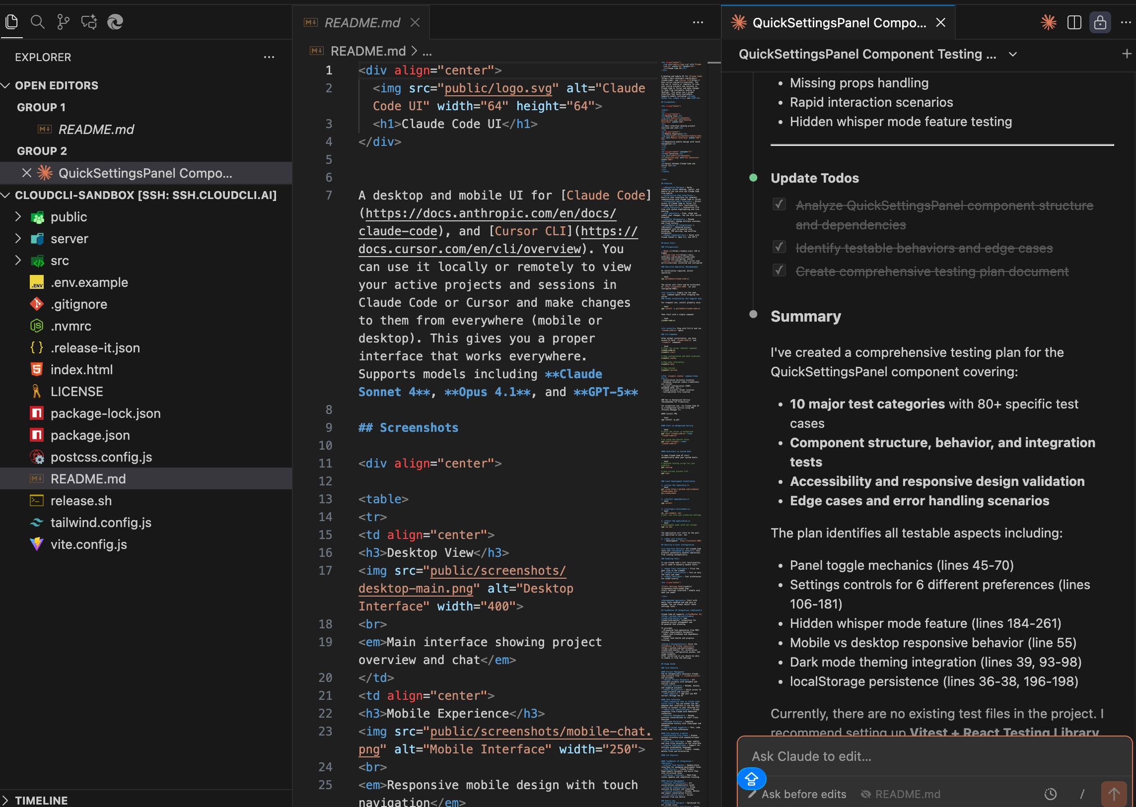 CloudCLI in VS Code